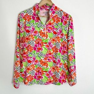 Ibkul Printed Tunic Top Floral XL